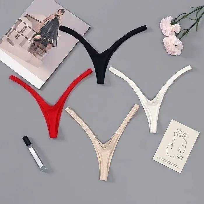 Sous-vêtements féminins en coton mince string sexy et élégants pour occasions spéciales et cadeaux romantiques