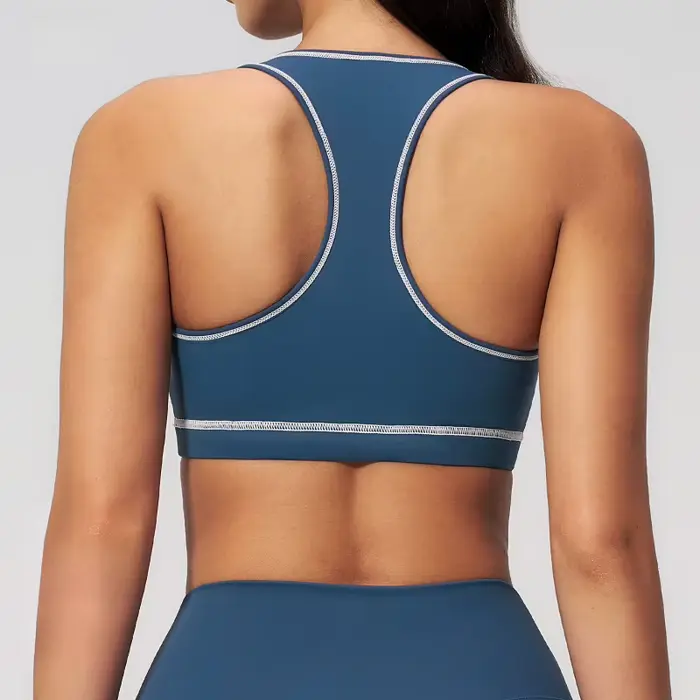 Dámske brúsené športové podprsenka s pletené Nylon späť priedušné pre beh jogy a outdoorové aktivity