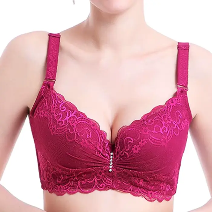 Dámske podprsenky Plus veľkosť Super Push Up Bralet intímne čipky spodná bielizeň Sexy spodná bielizeň Kostice E