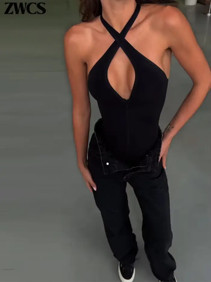 Sexy tesná korzetová kombinéza pre ženy, hlboký V-neck, zipsy, bez rukávov, zoštíhľujúca spodná bielizeň, nová kolekcia 2026, pevná bez chrbta kombinéza pre ženy