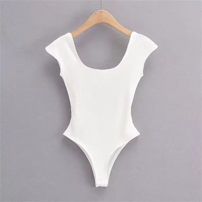 Príležitostné polyester patchwork body pre ženy, letné jarné vybavené sexy backless golier v u tesné topy špeciálne príležitosti