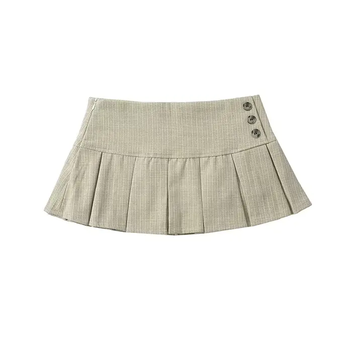 YENKYE – Mini jupe plissée rétro américaine pour femmes, Sexy, taille basse, jupes d'été Cool Girl Y