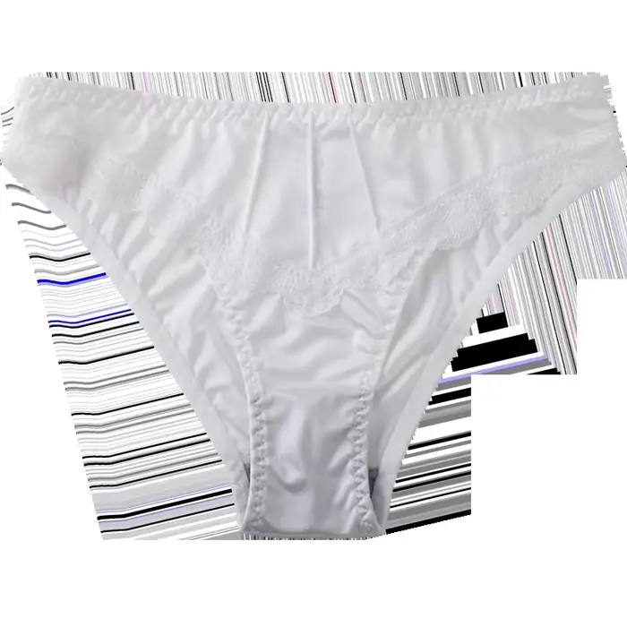Felinus String Triangle Taille Basse en Satin Français, Culotte en Tissu Soyeux, Lingerie Féminine, 