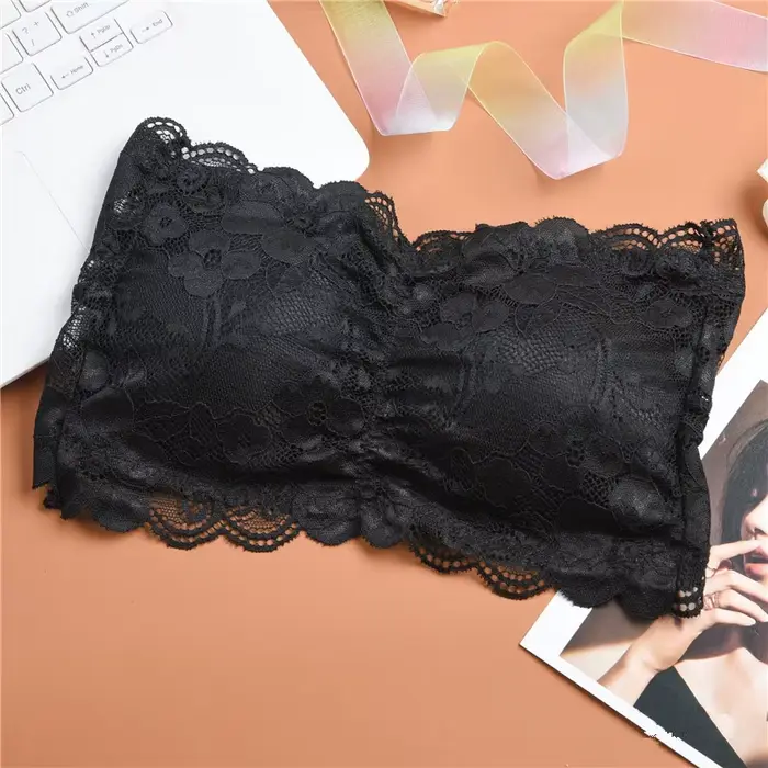Dámska čipkovaná bandeau podprsenka