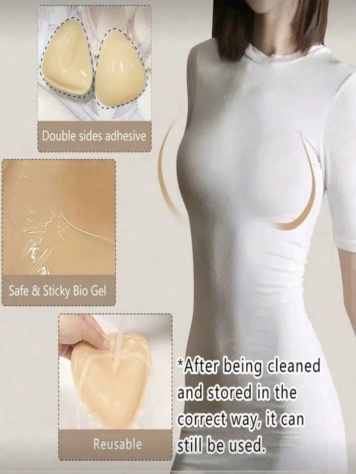 Adhésifs de soutien-gorge push-up 3D en silicone pour robes, maillots de bain et hauts caraco amélioration de la forme de la poitrine invisible pour femmes