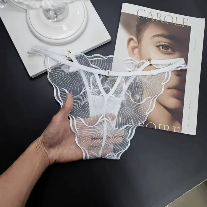 Soutien-Gorge Dentelle Brodée Fleurs Françaises Désir Pur Sans Armatures Confort Ultra Fin Soutien L