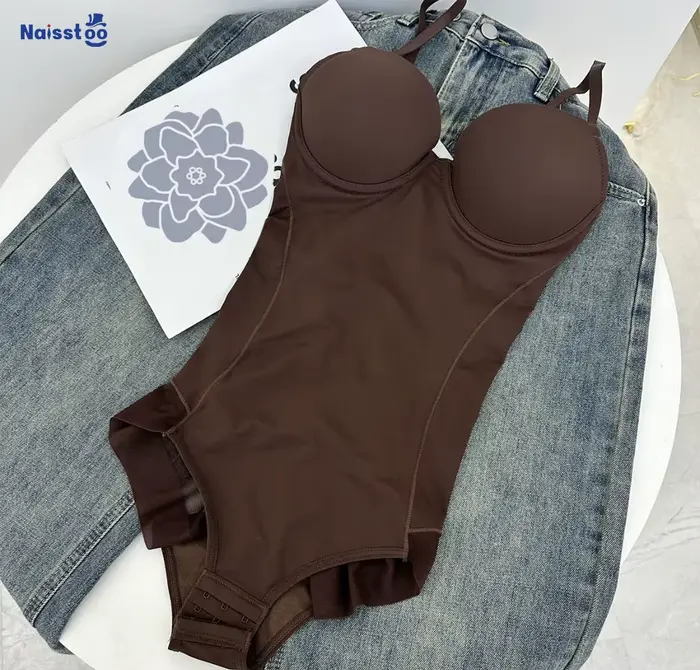 Naisstoo ženy tvarovacie body na kontrolu brucha bezšvové tvarovanie tela tangá kombinácia podprsenka