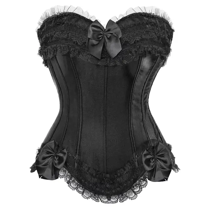 Corset bustier en satin pour femme, costume burlesque, corset princesse, haut à lacets, couleur blanche, rose, noire, violette, grande taille, occassions spéciales, mariage, bal de promo, boîte de nuit