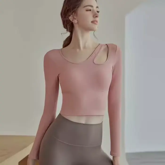 košeľa jóga pre ženy vybavené a elegantné polyester elastan šport telocvičňa beží tréning joga nosiť telocvičňa top fitness tričko telocvičňa plodina top