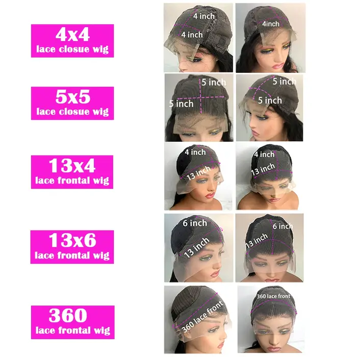 Perruque Lace Front Cheveux Humains Ondulés 40-44 Pouces 13x4 13x6 HD Pré-Pluckée avec Baby Hair, Pe