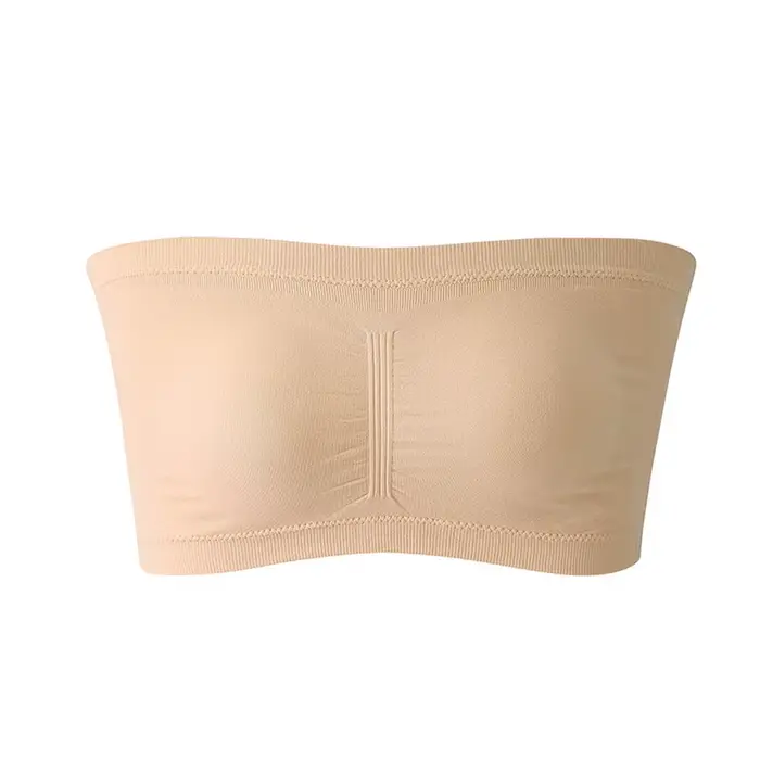 DOIAESKVE grande taille plus sans fil bustier tubulaire soutien-gorge sans bretelles femmes sans cou
