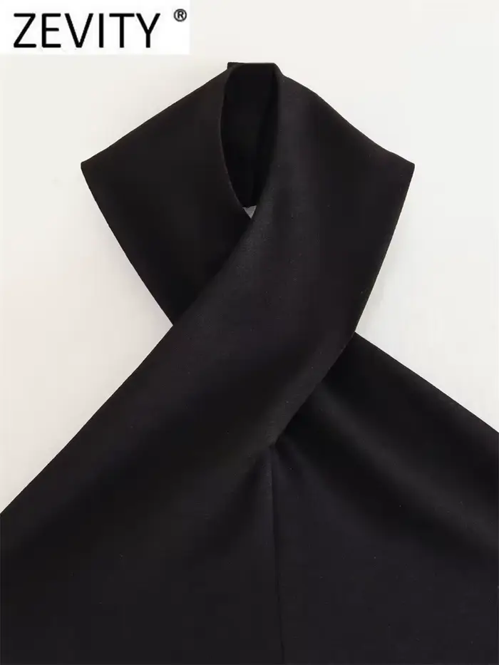 ZEVITY acetátová a polyesterová blúzka, slim fit, odvážny dizajn, vysoký golier, bez rukávov, pre elegantné ženy, ideálny pre letné príležitosti