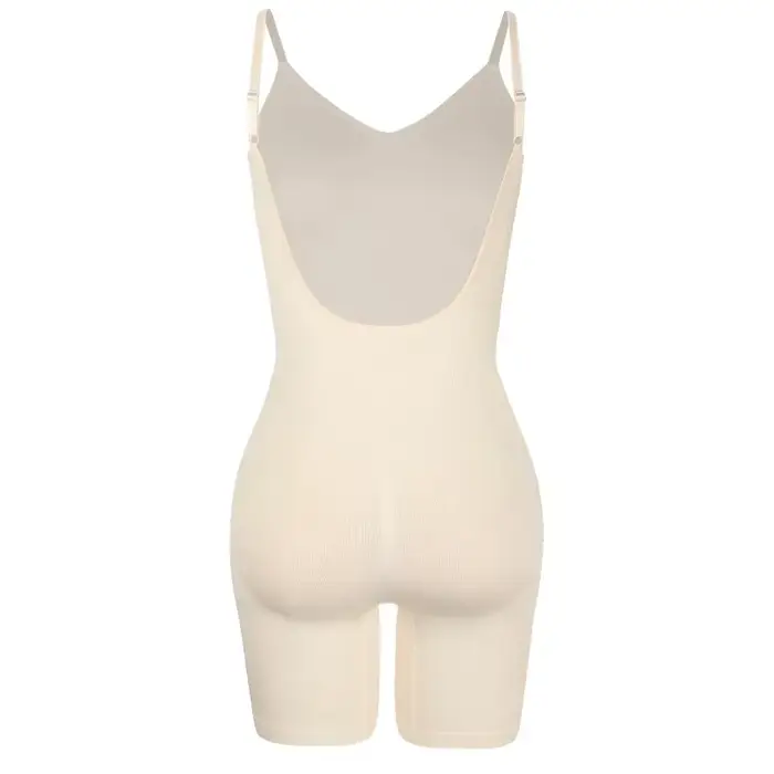 Nouveau Body Sculptant Femme à Dos Nu en Maille, Effet Remonte-Fesses, Lissant, Amincissant, Corset 