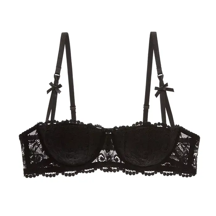 Plus veľkosť Balconette Half Cup Bra - Sexy bavlnené push-up spodná bielizeň pre ženy, štíhla a pohodlná bezdrôtová podprsenka