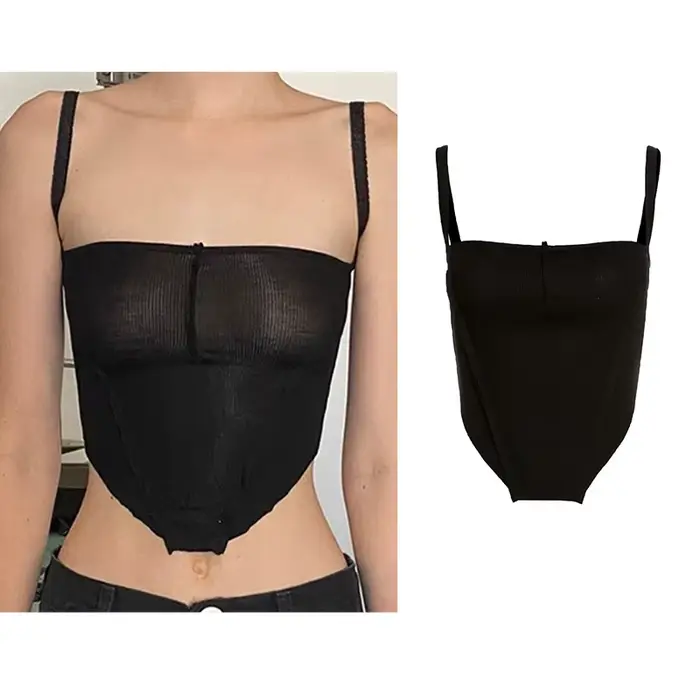 Gotický sexy crop top pre ženy