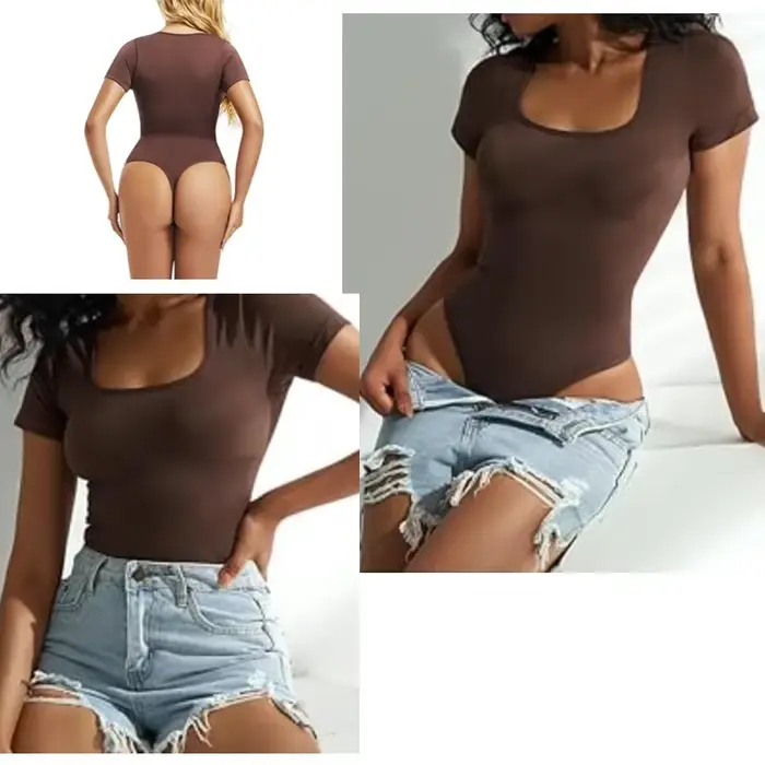 Dimmkof Sexy rebrované body s hranatým výstrihom
