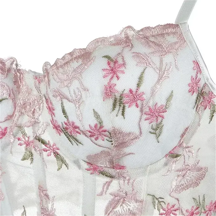 Vyšívané vzorované korzet pre ženy elegantné bustier bielizeň veľké veľkosti letné špeciálne príležitosti