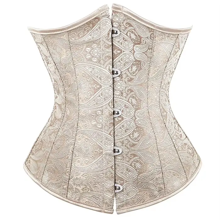 Corset sous le buste grande taille gothique Cincher Corsets médiévaux pour femmes Jacquard Vintage t