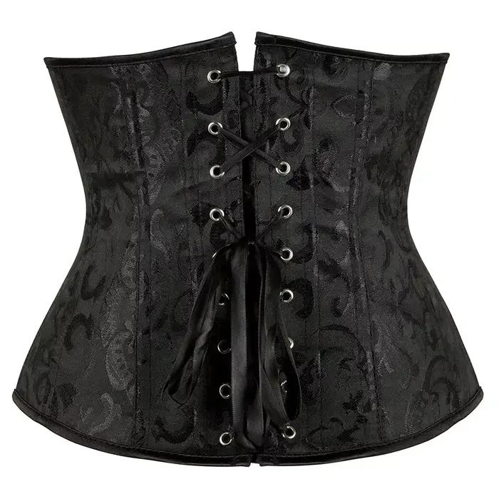 Ročník gotické Bustier korzet pre ženy, kvetinové, Push-up, veľryby, s predné uzavretie, sexy