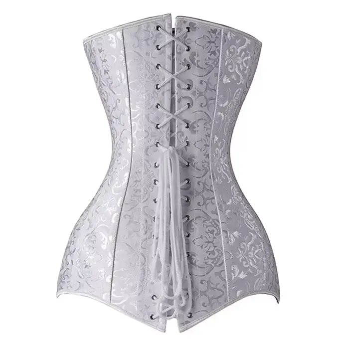 Gotický ženský korzet Dlhý trup oblečenie Sexy žakárová oceľová kostra Bustier 6XL veľká veľkosť Korsett ženy Steampunk Gorset