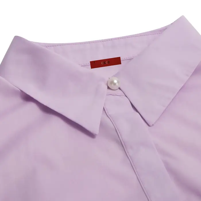 CHCH 2025 femmes robe été bureau dame élégante à manches longues couleur unie chemise robe d'été déc