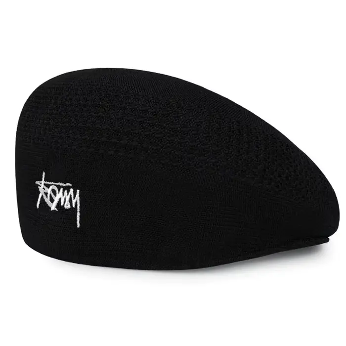 Nouveau Béret en Laine Tricoté Respirant en Maille Fine pour Hommes et Femmes, Style Luxe Quatre Sai