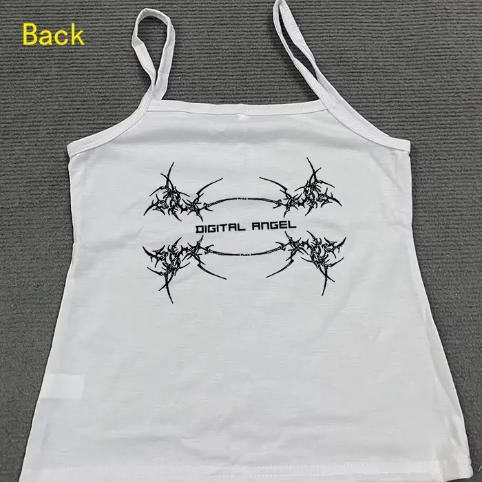 Y2k Štýl Estetický Mäkký Sexy Tielko pre Ženy Bez Rukávov Neformálne Karikatúra Potlač Tank Top Harajuku Všetko