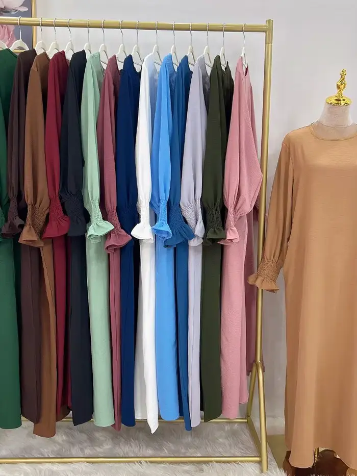 Ramadánová abája dubajský kaftan Dlhé šaty moslimské turecké abáje na modlitbu islamské oblečenie pre ženy