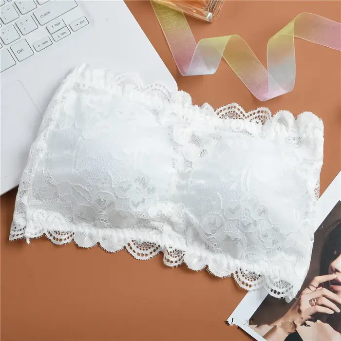 Dámska čipkovaná bandeau podprsenka