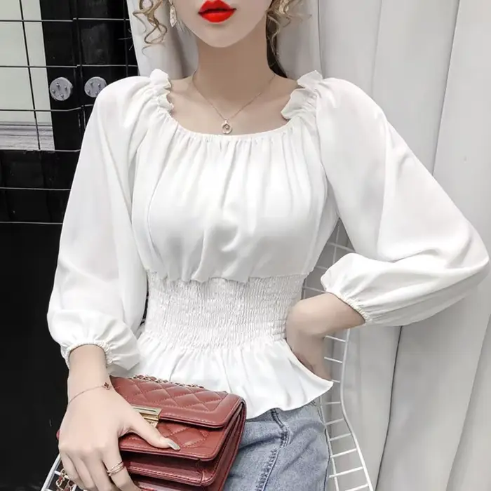 Elegantná hodvábna šifónová blúzka pre ženy