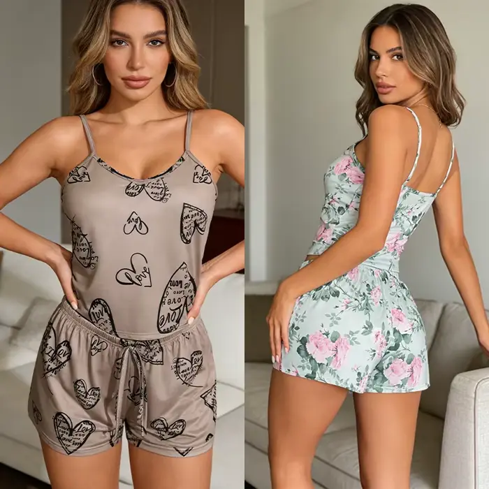 Sexy pyžamo pre ženy, saténové pyžamo pre ženy