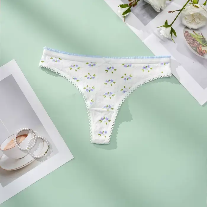 5 kusov Sexy bezšvové bavlnené dámske nohavičky motýlik módne roztomilé Garish priedušné dámy tangá Chic Bold Slim intímna žena