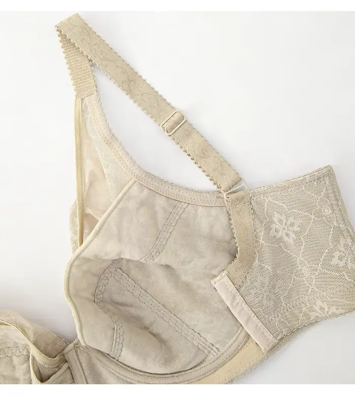 Veľká dámska podprsenka veľkosť 38-54 plný košík D E F G bavlna Sexy čipka minimalizér Push Up vysoko vypchatá s kosticami Bralette spodná bielizeň