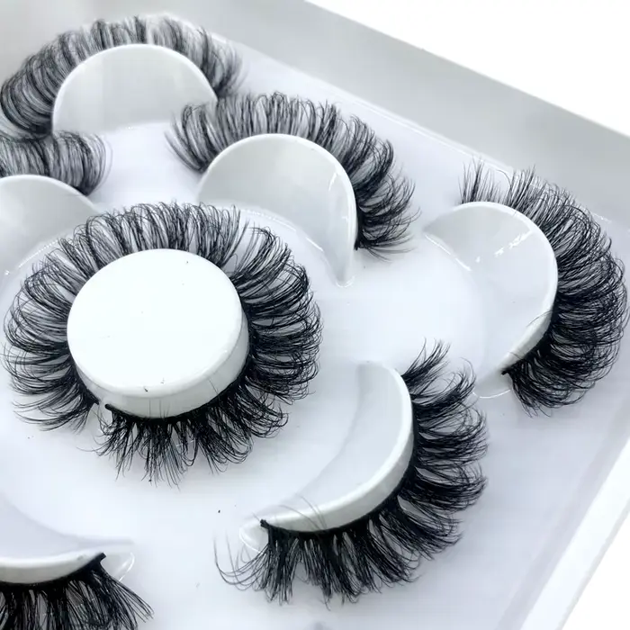 5 párov nadýchaných mihalníc 8-25mm 3D dlhé a husté prírodné umelé mihalnice z norkovej srsti veľkoobchod predajca make-up riasy