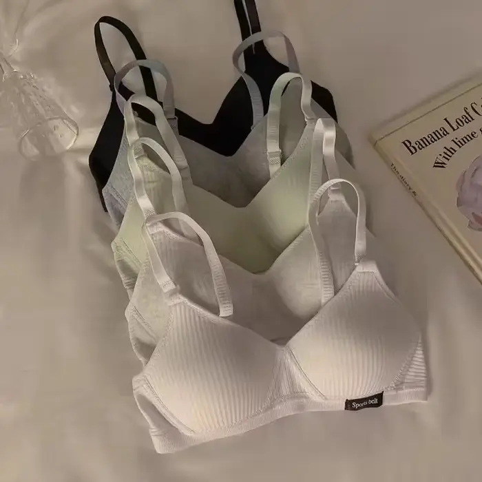 Jednoduchá kórejská podprsenka pre dievča, sexy, malá breasted, priedušná, bezšvová, pohodlná 03