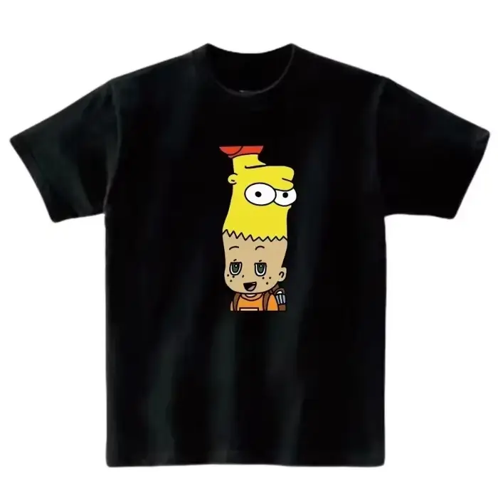 T-shirt d'été simple à manches courtes col rond, hauts confortables micro-extensibles pour l'école –