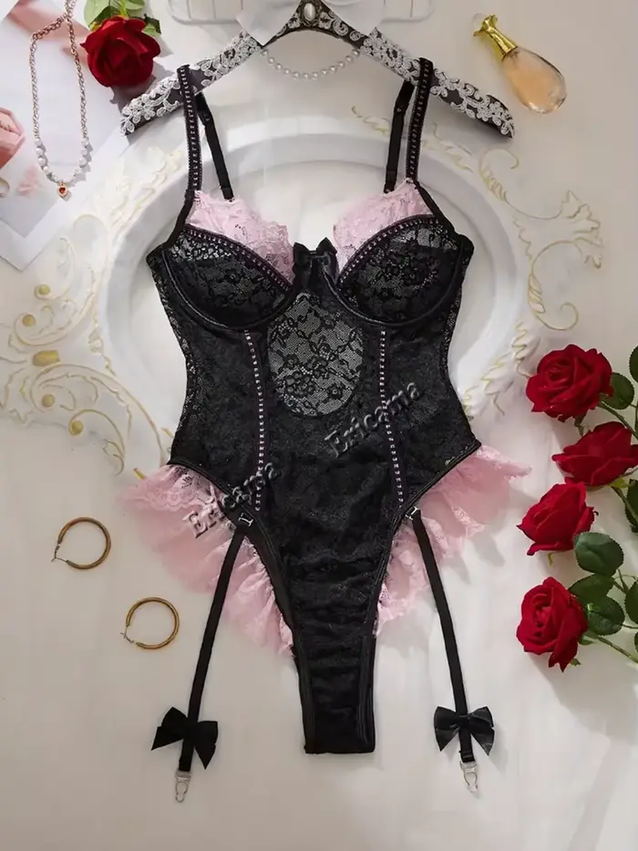 Sexy spodná bielizeň bez rozkroku pre ženy, ultraatraktívne vyduté body, erotické kostýmy, šaty pre bábiky, elastické spodné prádlo, oblečenie s otvoreným rozkrokom