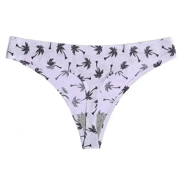 Tanga Sexy femmes tongs imprimé fleuri sans couture String culotte String femme taille basse respira