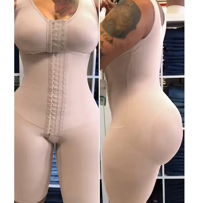 Celotelový tvarovací body Fajas colombiennes Bodysuits Shapewear Spevňujúci pás Pooperačná podporná páska Spodná