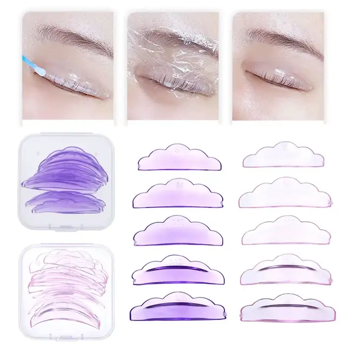 5 paires de coussinets de levage de cils auto-adhésifs, tiges de permanente de cils en Silicone soup