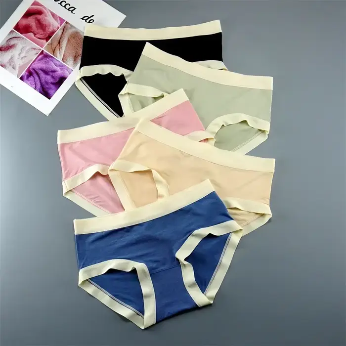 Super jemné dámske nohavičky z modalovej bavlny M-2XL stredne vysoký pás s volánmi pohodlná spodná bielizeň
