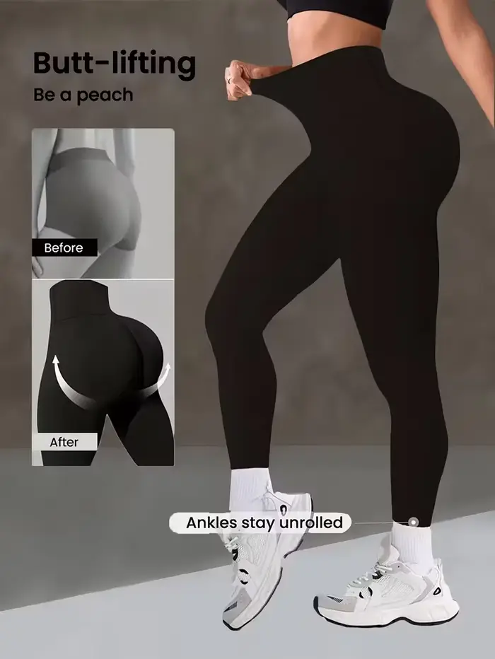 Leggings de sport pour femmes, taille haute, effet push-up, extensibles, idéaux pour la course à pie
