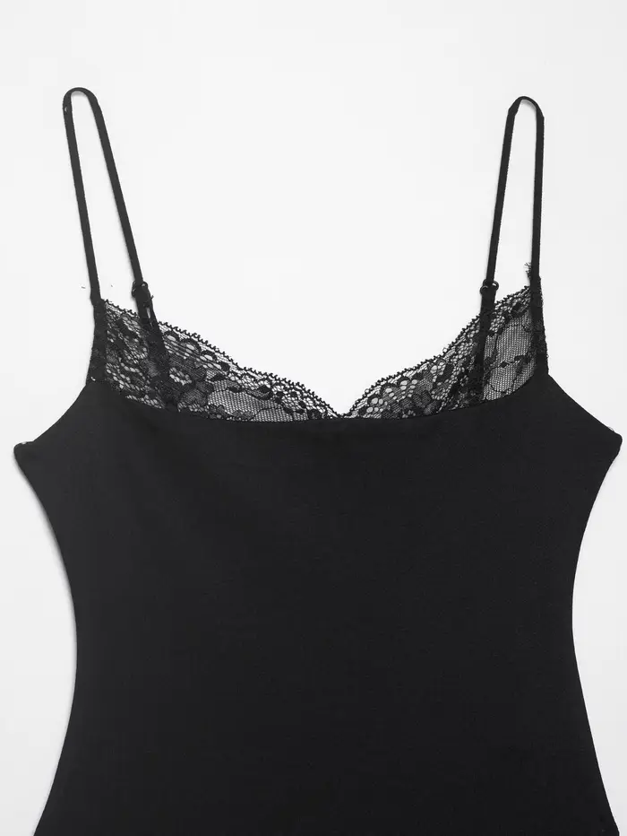 Sexy polyesterové body s čipkou pre ženy, hot girl štýl, pre letné a špeciálne príležitosti
