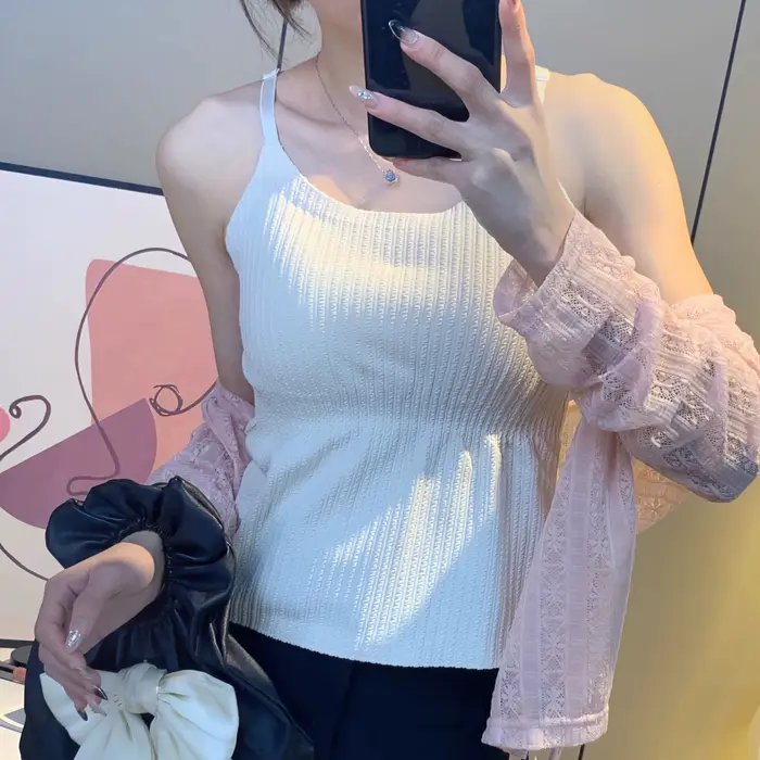 Soutien-gorge corset pour femme en polyester et coton solide, grande taille, anti-affaissement, débardeur, camisole et vêtements d'été Traf Zara