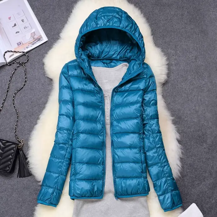 Doudoune Femme Ultra Légère, Capuche Pliable, Doudoune Femme, Manteau NikS6, Hiver, Nouveau, Printem