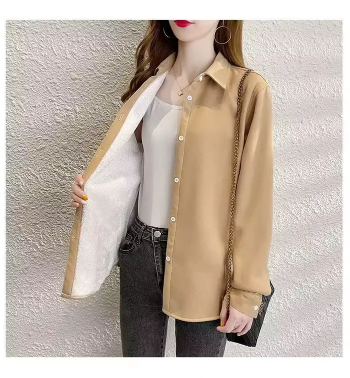 Chemise en velours côtelé pour femme, taille XXXL, col carré, décontractée, hiver, polyvalente pour toutes les occasions