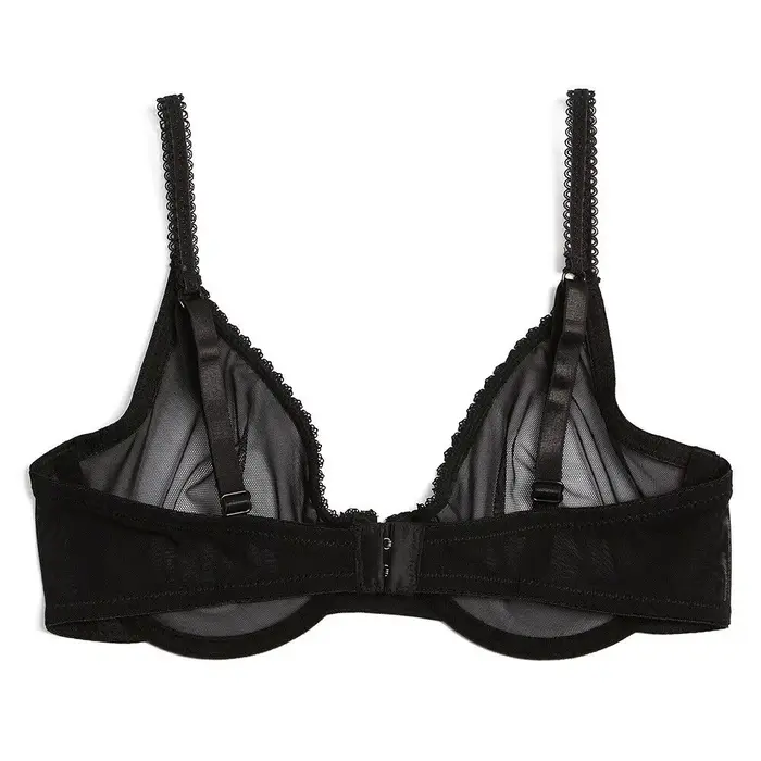 Nové ženy podprsenka dutá priesvitná sexy gázová sieťka transparentná ultra tenká
