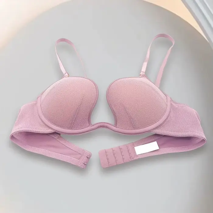 Dámske hlboké V fialová podprsenka, veľké poprsie, malé kosticami podprsenka mäkké, sexy, oka