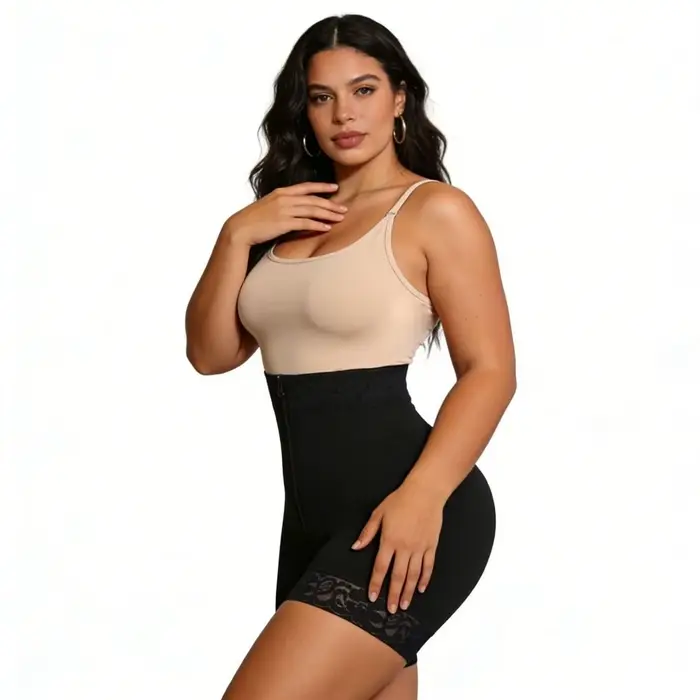 Culotte gainante taille haute post-partum sans couture, contrôle du ventre, rehausseur de fesses, fermeture éclair frontale, amincissante, pour une silhouette sablier