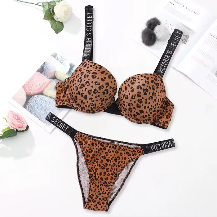 Set Victoria's Secret push-up podprsenka a nohavičky pre ženy každodenné elegantné sexy intímne spodná bielizeň špeciálne príležitosti